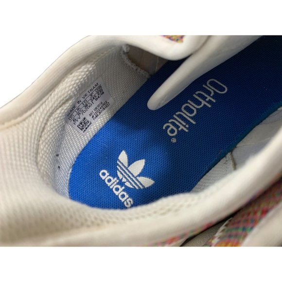 Adidas Womens Size 6 Sneaker Shoes Tubular Flyknit Multicolor Shadow ART 083056 - Picture 3 of 6